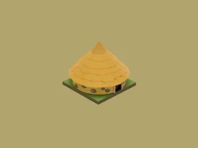Medieval Houses Low-poly 3D model