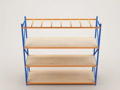 Warehouse Rack Storage 01 Low-poly 3D model