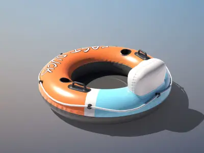 Inflatable Water Wheel  Low-poly 3D model