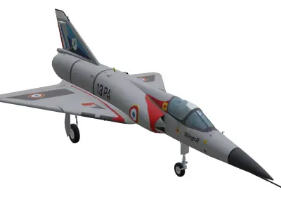 Dassault Mirage 5 Low-poly 3D model purchase