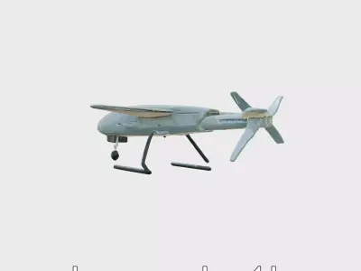Hermes UAS Model with Aerodynamic Aesthetic Low-poly 3D model