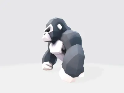 Lowpoly gorilla Low-poly 3D model
