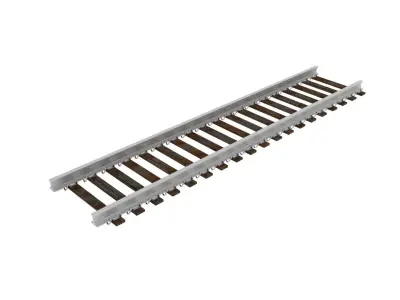 Railroads train track 3D model