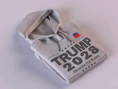 GOP Branded Hoodie with Elephant Pin 3D model