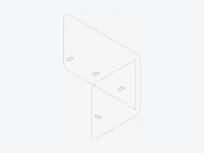Furniture - Screen - Contemporary - Buzz - Desk Low-poly 3D model