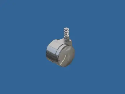 Cabinet Castor Wheel Free 3D model