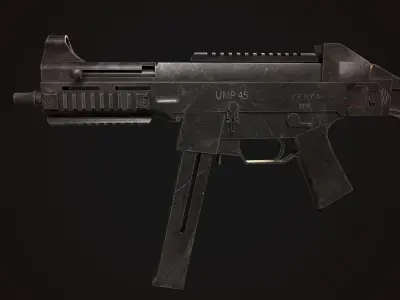 UMP - Model and Textures Low-poly 3D model 3D model