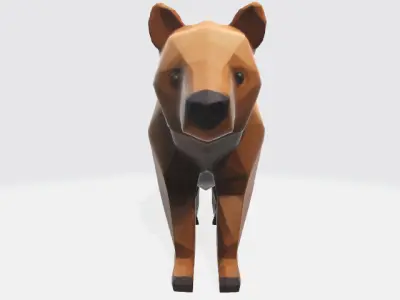 Lowpoly bear Low-poly 3D model purchase