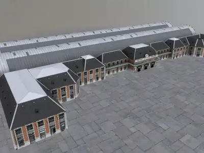 Nice Gare Low-poly 3D model