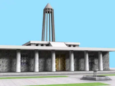 Tomb of Abu Ali Sina Low-poly 3D model
