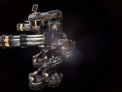 Robot Destroyer Low-poly 3D model