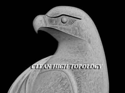 ABSTRACT SCULPTURE EAGLE BUST 3D print model