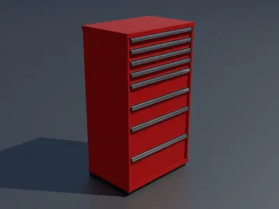 Workshop storage box large PBR 3D model