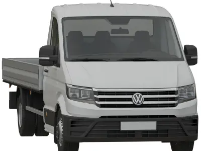 VW Crafter 2 Flatbed Truck MAXI 50 3D model