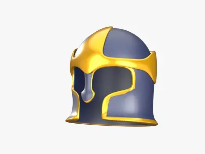 Ancient Helmet 3D Illustration 3D model