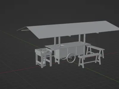 Gerobak Angrkingan 3D Model 3D model