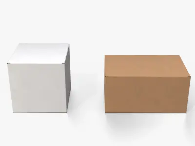 Packaging Box Collection - Tuck Top Mix 3D model