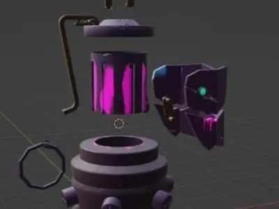 The Jinx Grenade Low-poly 3D model