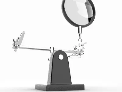 Hand Magnifying Glass Low-poly 3D model