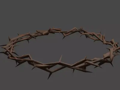Thorn crown of thorns Low-poly 3D model