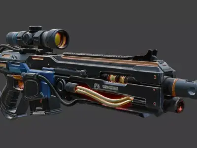 Futuristic Sci-Fi Gun 3D Model 3D model