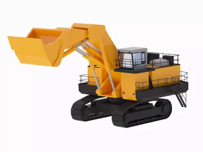 Excavator Construction EX5500 Simplified Low-poly 3D model
