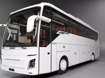 Bus Traveliner Supernova Low-poly 3D model