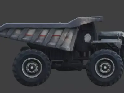 Industrial Heavy Mining Truck 3D Model Low-poly 3D model
