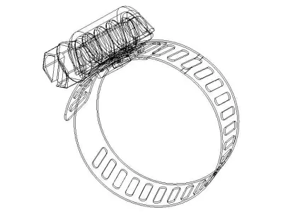 Hose Clamps 1 In 3D model