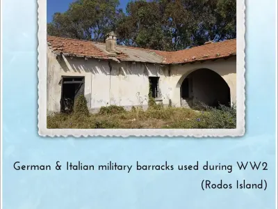 Military barracks with central access arch and tile roof 3 - Wor 3D print model
