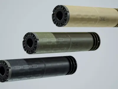 supressor ar15 m4 m16 omega 300 silencer Low-poly 3D model