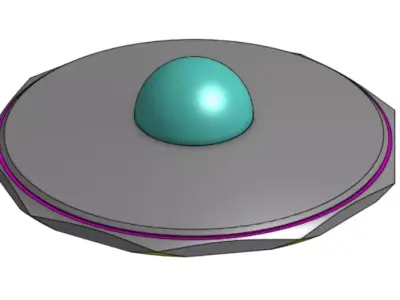 Simple UFO Flying Saucer Free 3D model