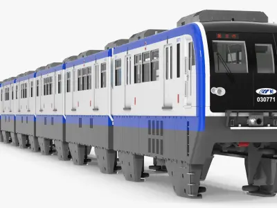 Chongqing Monorail Train 3D model purchase