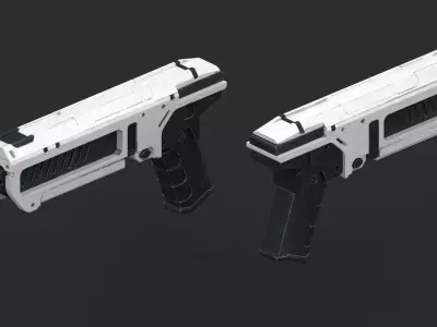 Game Ready Sci-fi GUN  Low-poly 3D model