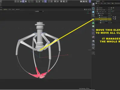 Metal Claw 29 with RIG 3D model