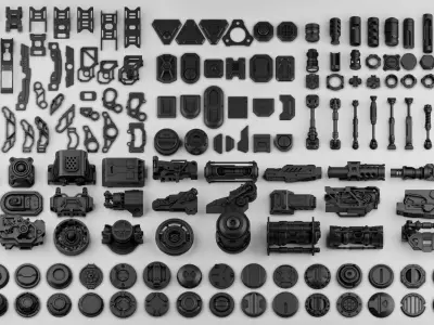 Hard Surface Kitbash Volume 1 3D model