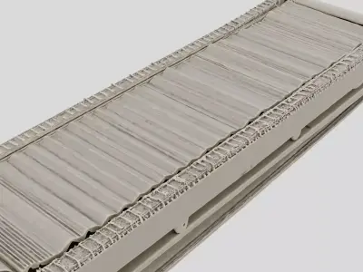Industrial Factory Roller Conveyor Segment for 3D print 3D model