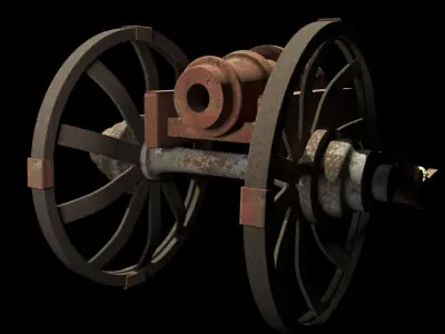 Howitzer cannon wheel 3D model