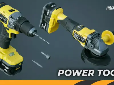 Power Tools Pack Low-poly 3D model purchase