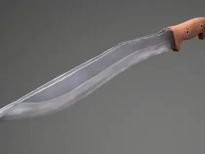 Stylized Machete Low-poly 3D model