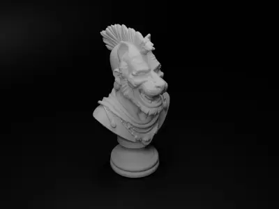 Zulu Warrior Bust Chess 3D print model purchase