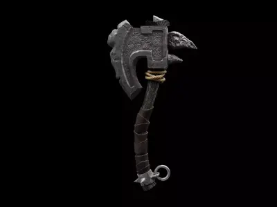 Old Stone Axe  3D model