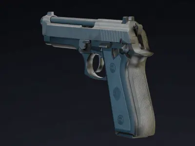 Taurus PT92 Low Poly Low-poly 3D model