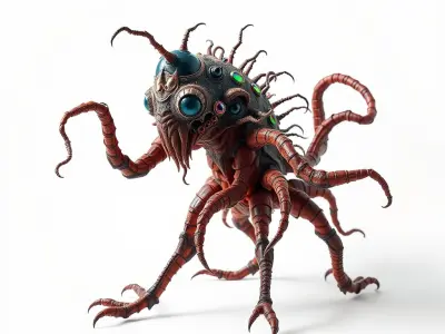 Alien Insect Creature Model Pack Low-poly 3D model