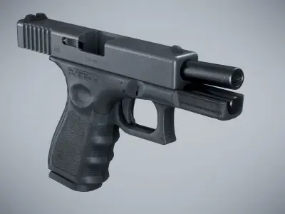 Glock 19 Classic - Game Ready Low-poly 3D model