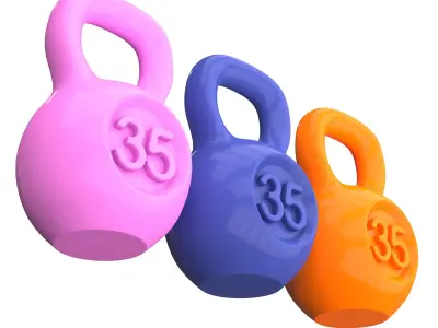 Kettlebell 3D Model  Fitness Training Equipment Free 3D print model