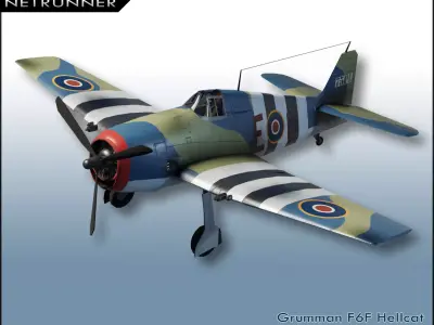 Grumman F6F Hellcat Low-poly 3D model purchase