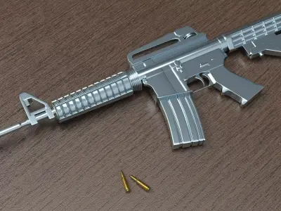 M4 Carbine army weapon Shoot Gun PUBG 3D model