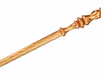 Carved trident 3D model