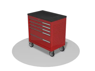 CRAFTING TABLE cart trolley 3D model